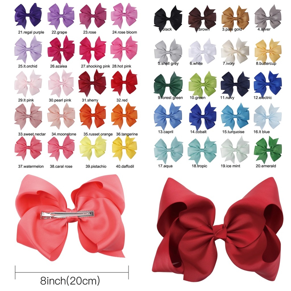 Boutique Texas Jumbo 8” Hair Bows NIP NEW